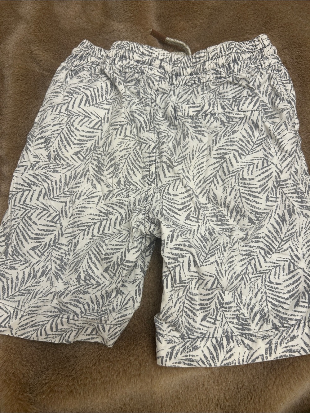 Blue Striped and Blue Leaf-Print Kids Shorts 💥 - Picture 3 of 7